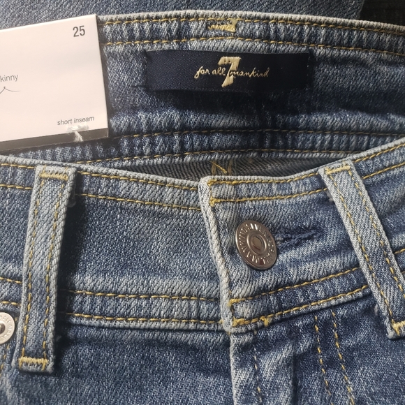 7FAM Sz 25 NWT The Ankle Skinny Super Skinny - Picture 8 of 12